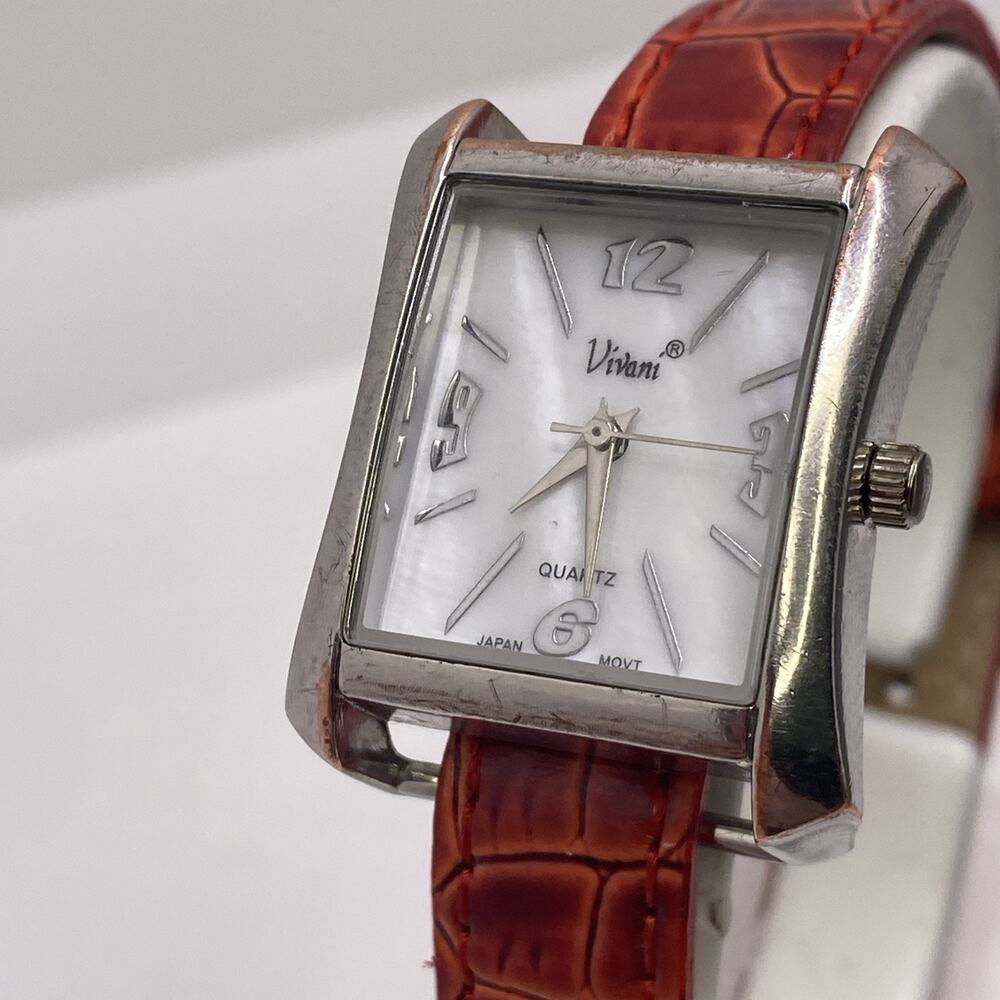 Vivani Womens Mop Dial Square Watch New Battery
